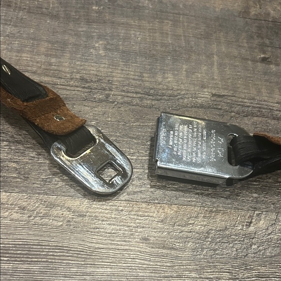 Brown and Black leather Belt seatbelt style main image 13